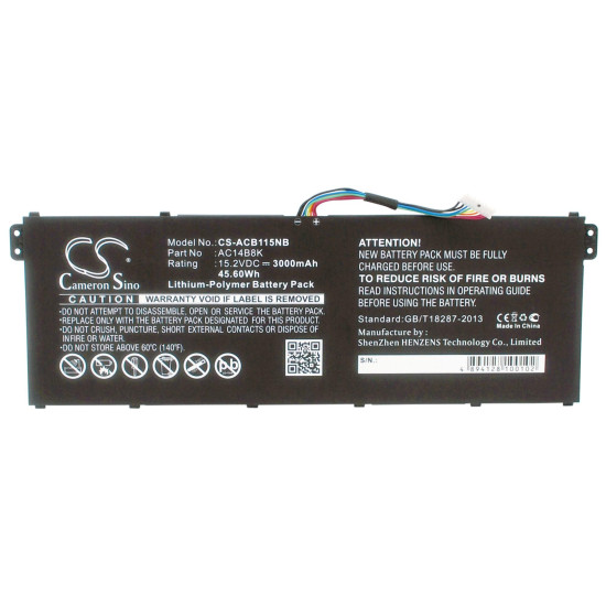 Батерия  за лаптоп  ACER Aspire 5 A514-52G-59ZN, Aspire 7 A717-71G-51MF, AC14A8K LiPo 15.2V 3000 mAh CAMERON SINO