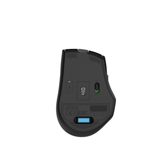 Wireless silent mouse A4tech FG35CS Plus White Fstyler, 2.4Ghz, grey, USB-C