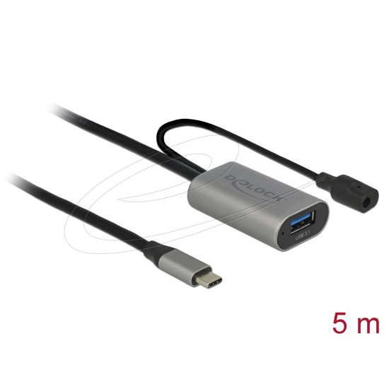 Delock Active extension cable USB-C to USB-A female 5m