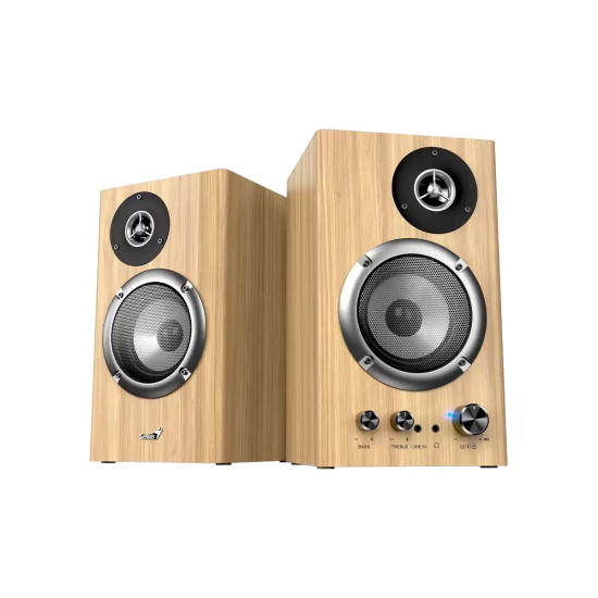 Genius тонколони Speakers 2.0 - SP-HF1812BT - 50W RMS, Bluetooth 5.3, Pine Wood