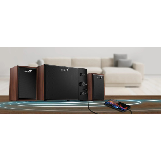 Genius тонколони Speakers 2.1 - SW-2.1 350 - 15W RMS, Black