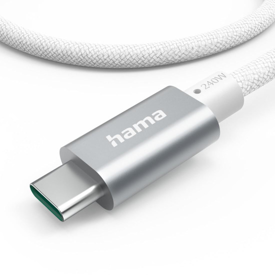 HAMA Кабел за зареждане, USB-C - USB-C, 240 W, USB 3.2 Gen1, 5Gbit/s