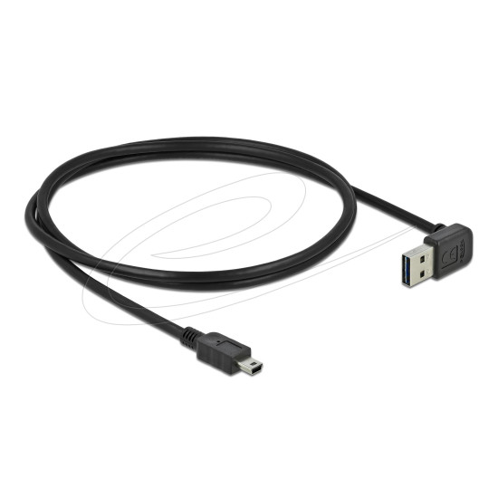 Delock Кабел EASY-USB 2.0 Type-A male angled up / down - USB 2.0 Type Mini-B male 1 m
