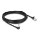 Delock RJ45 Network Cable Cat.6A S/FTP Slim 90° downwards angled / straight 5 m black