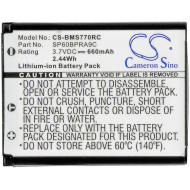Battery for cordless phone Panasonic KX-TCA285, KX-TCA385, KX-UDT121  LiIon 3,7V 660 mAh  Cameron Sino