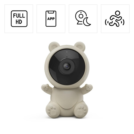 Hama Smart Surveillance Camera, for Babies, WLAN, App, Night Light, Audio, 1080p