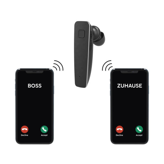 Hama Mono-Bluetooth® Headset “MyVoice2100”, Multipoint, Voice Control, black