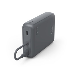 Hama “Travel” Power Pack with Cable, 10000mAh, 2 Outputs: 2x USB-C, anthracite