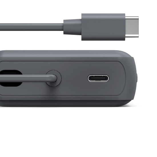 Hama “Travel” Power Pack with Cable, 10000mAh, 2 Outputs: 2x USB-C, anthracite