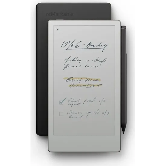Tablet ReMarkable Pro Move, Marker plus black, Book Folio Premium Black Leather
