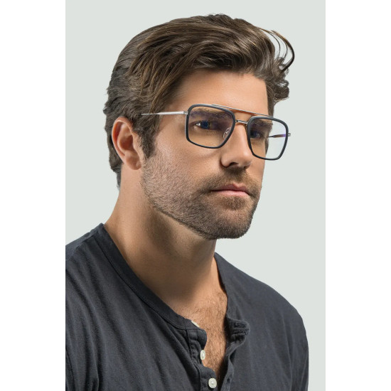 GUNNAR Baron Silver Computer Glasses - Amber