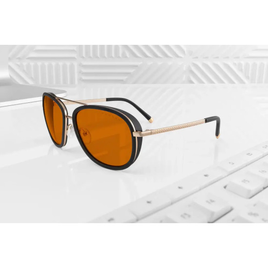GUNNAR Dume Computer Glasses - Gold - Amber Max