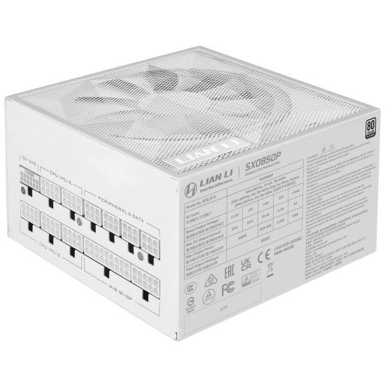 Power Supply Lian Li SX850P White 850W 80+ Platinum PCIe 5.1, ATX 3.1