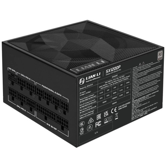 Power Supply Lian Li SX1200P Black 1200W 80+ Platinum PCIe 5.1, ATX 3.1