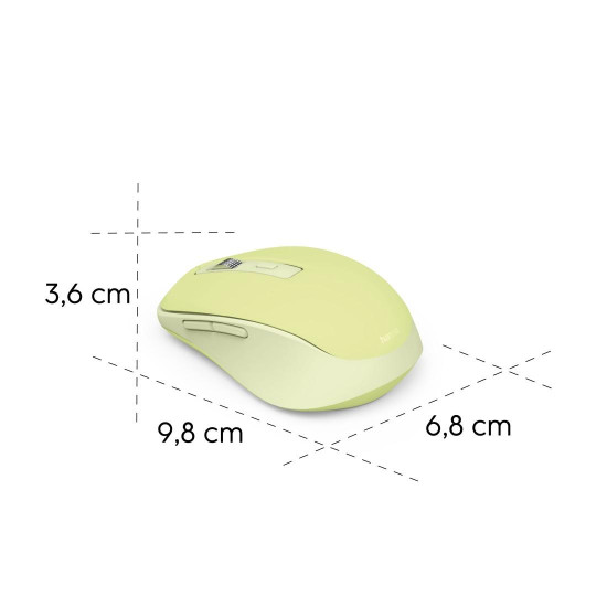 Hama “WM-450” Multi-Device Mouse, Wireless, Radio/Bluetooth®, 7 Buttons, green