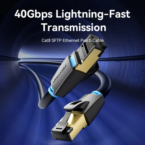 Vention Кабел LAN SFTP Cat.8 Patch Cable - 3.0M Black 40Gbps - IKABI
