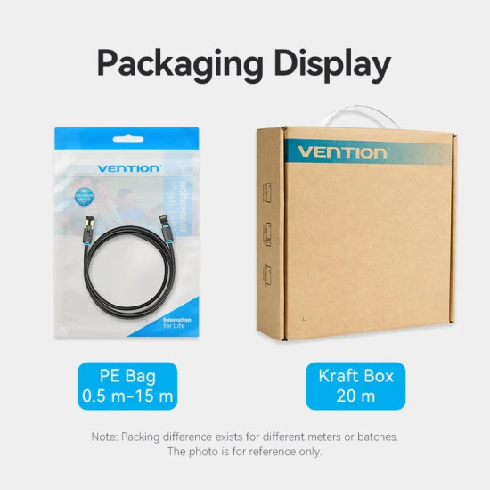 Vention Кабел LAN SFTP Cat.8 Patch Cable - 3.0M Black 40Gbps - IKABI