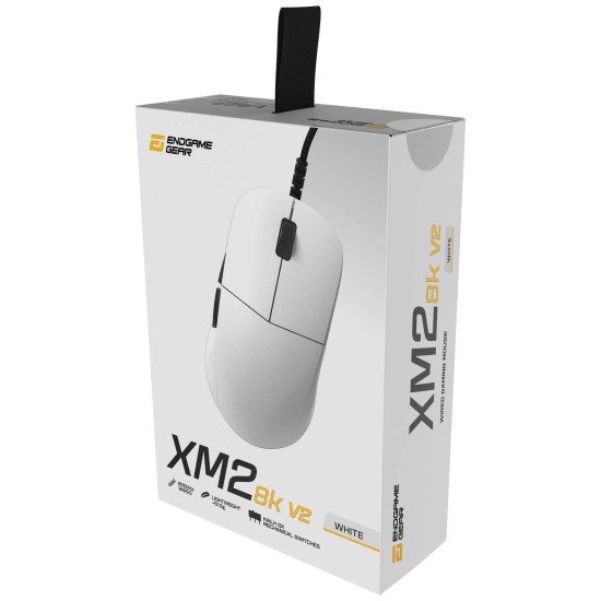 Endgame Gear професионална геймърска мишка XM2 8K v2 - Gaming Mouse - White