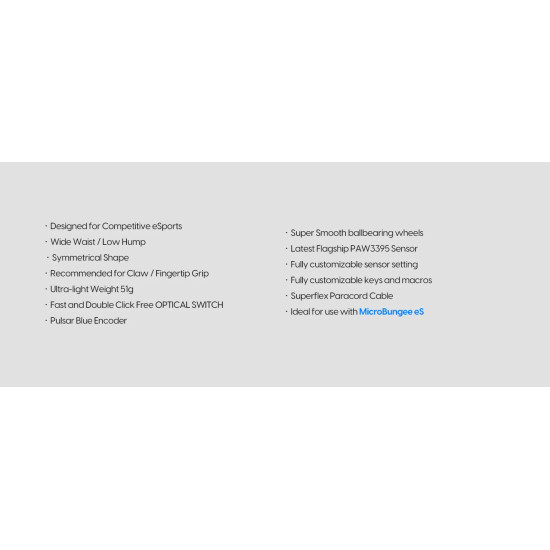 Pulsar професионална геймърска мишка Wired Gaming Mouse X2 Wired Size2 Black