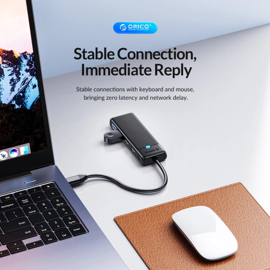Orico хъб USB3.1 HUB Type-C - 2 x USB3.0, 2 x USB-C - PAPW2AC-C3-05-BK-EP