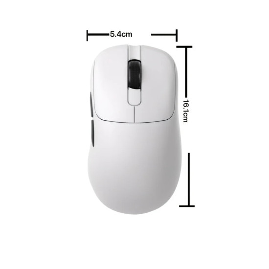 Ajazz професионална геймърска мишка AJ179 APEX - Wireless Gaming Mouse - 8K, Magnetic Charging Dock, White