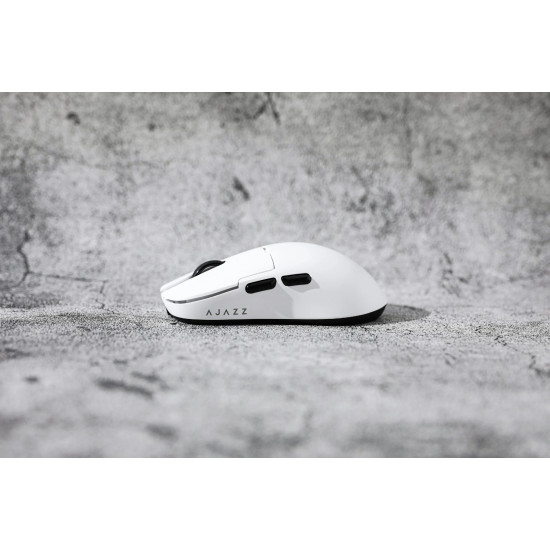 Ajazz професионална геймърска мишка AJ159 PRO - Wireless Gaming Mouse - 8K, Magnetic Charging Dock, White