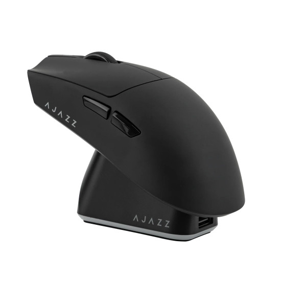 Ajazz професионална геймърска мишка AJ139P V3 MC - Wireless Gaming Mouse - 1K, Magnetic Charging Dock, Black