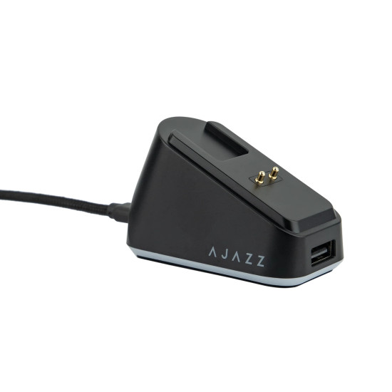 Ajazz професионална геймърска мишка AJ139P V3 MC - Wireless Gaming Mouse - 1K, Magnetic Charging Dock, Black