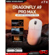 ATK професионална геймърска мишка Wireless Gaming Mouse A9 Pro Max 2.0 Tri-mode Nearlink - 8K, White
