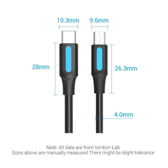 Vention Кабел USB 2.0 C M / Mini USB 5pin 0.5m - COWBD