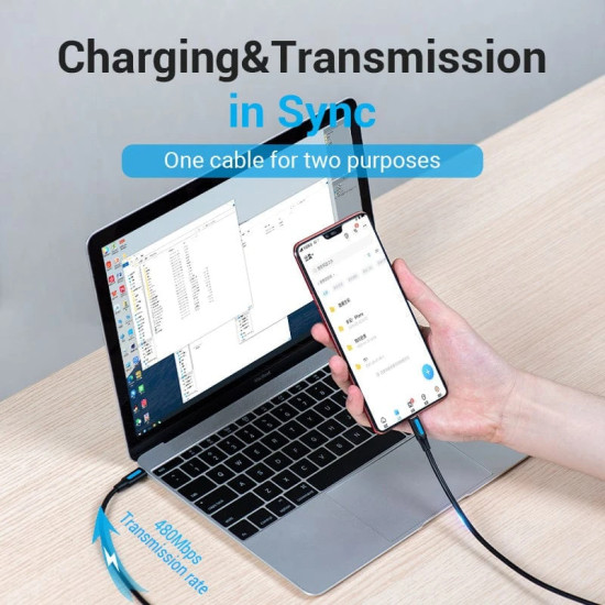 Vention Кабел USB 2.0 C M / Micro-B USB M - COVBD