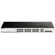 24-port 10/100/1000 Gigabit Smart Switch including 4 Combo 1000BaseT/SFP, DGS-1210-24
