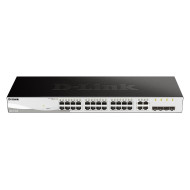 D-Link DGS-1210-28, 28-ports 10/100/1000 Gigabit Smart Switch including 4 x 1000Base-T /SFP ports, managed, Rack-Mount
