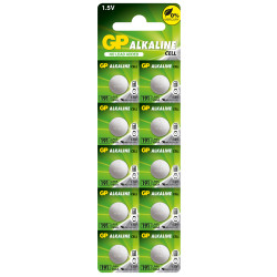 Button alkaline battery GP191 LR1120 / 10 pcs. / Pack price for 1 pc. / 1.55V GP