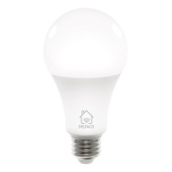 DELTACO SMART HOME LED light, E27, WiFI 2.4GHz, 9W, 810lm, dimmable, 2700K-6500K, 220-240V, white