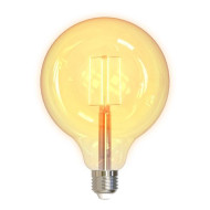 DELTACO SMART HOME LED filament lamp, E27, WiFI 2.4GHz, 5.5W, 470lm, dimmable, 1800K-6500K, 220-240V, white