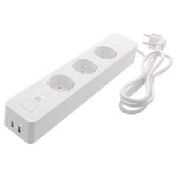 DELTACO SMART HOME power outlet, 1.5m, SH-P03USB2