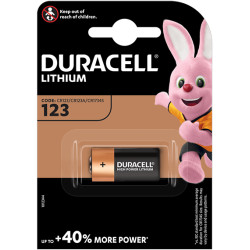 Lithium Photo Battery DURACELL CR123 3V