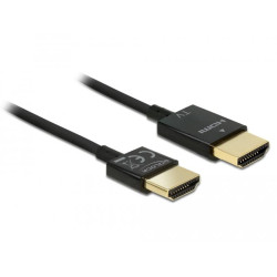 Delock Cable High Speed HDMI with Ethernet - HDMI-A male > HDMI-A male 3D 4K 3 m Active Slim High Quality
