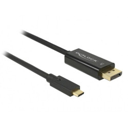 Delock Cable USB Type-C™ male > DisplayPort male (DP Alt Mode) 4K 60 Hz 2 m black