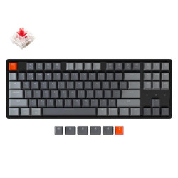 Mechanical Keyboard Keychron K8 Aluminum Hot-Swappable TKL Gateron Optical Red Switch RGB LED ABS
