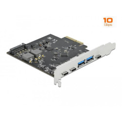 Controller Delock PCI Express Card x4 -> 3 x USB-C + 2x USB-A 10Gbps