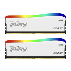 Memory Kingston FURY Beast White RGB 32GB(2x16GB) DDR4 3200MHz KF432C16BWAK2/32