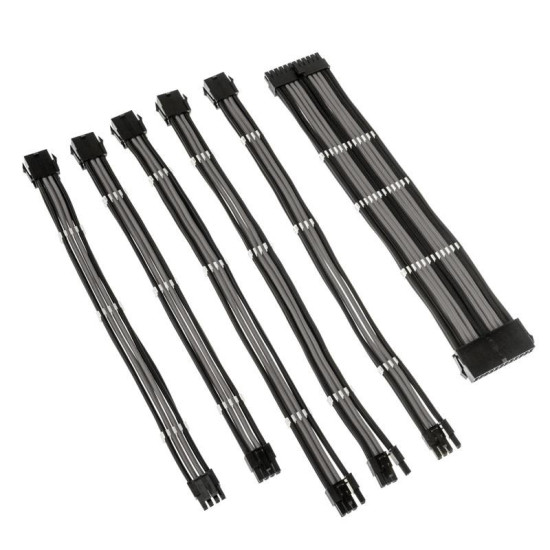 Sleeved Extension Cable Kit Kolink Core, Black/Grey Sleeved Extension Cable Kit Kolink Core, Black/Grey