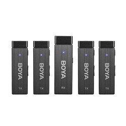 BOYA BY-W4 Ultracompact 2.4GHz Four-Channel Wireless Microphone System