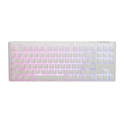 Mechanical Keyboard Ducky One 3 Pure White TKL Hotswap Cherry MX Brown, RGB, PBT Keycaps