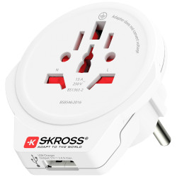 Skross 1500266 Travel adapter World to Europe USB 1.0