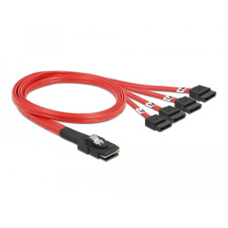 Delock Cable Mini SAS SFF-8087 > 4 x SATA 7 pin 0.5 m