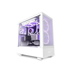 Case NZXT H5 Flow Matte White, Mid-Tower