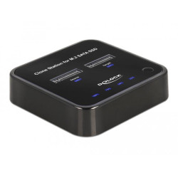 Delock M.2 Docking Station for 2 x M.2 SATA SSD with Clone function